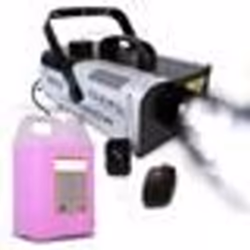 Machine à fumée 900 W avec 2 télécommandes + 5L de liquide pour Mega soirées