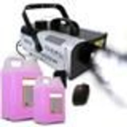 Machine à fumée 900 W avec 2 télécommandes + 10L de liquide pour Mega soirées