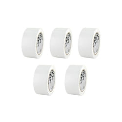 Lot de 5 rubans adhésifs vinyle 3M - Blanc - 50mm - 764BL-50