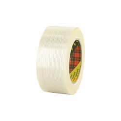 Présentation : Le ruban adhésif armé 3M - 8956-50 est un ruban de fermeture transparent et renforcé en continu par des fils d ...
