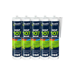 Bostik - Lot de 5 mastics multi-usages colle et joint msp 107 - blanc - 290ml
