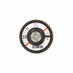 Présentation : Disque 3M 566A à lamelles bombée grain 80 sont utilisés sur meuleuses d'angle pour l'arasage et l'ébavurage su ...