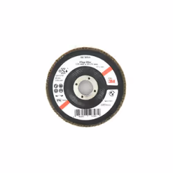 Présentation : Disque 3M 566A à lamelles bombée grain 60 sont utilisés sur meuleuses d'angle pour l'arasage et l'ébavurage su ...
