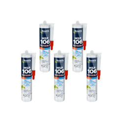 Bostik - Lot de 5 mastics msp 106 - Polymère fixation et étanchéité - transparent - 290 ml