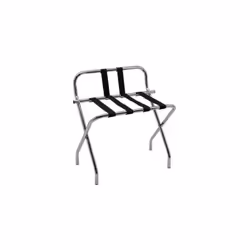 Présentation : Porte bagage en acier chromé Stark RVCROMO/S 715x680x430mm pour poser vos valises sur un support spécifiquemen ...