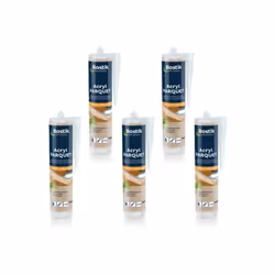 Présentation : Mastic Bostik ACRYL parquet chêne clair 300ml x5 conçu pour la réalisation de joints de finition sur un parque ...