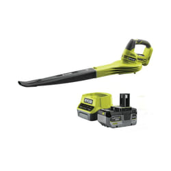 Pack Ryobi souffleur 18V One+ OBL1820S - 1 batterie 4.0Ah LithiumPlus - 1 chargeur rapide 2.0Ah RC18120-140X