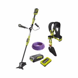 Présentation : Pack RYOBI débroussailleuse 36V Lithium-ion RBC36X26B - bobine fil rond diamètre 1,6mm RAC101 , alimentée par  ...