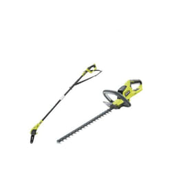 Pack Ryobi taille haie 18V One+ lithium OHT1845 - élagueur à chaîne sur perche 18V One+ OPP1820 - sans batterie ni chargeur