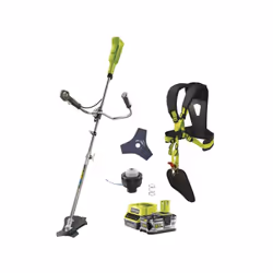 Description générale Pack RYOBI comprenant une débroussailleuse 18V One+ OBC1820B, une batterie 5.0Ah et un chargeur 2.0Ah RC ...