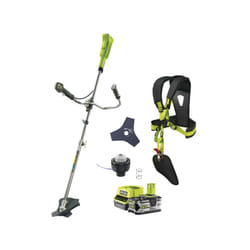Pack Ryobi débroussailleuse 18V One+ OBC1820B - 1 batterie 5.0Ah - 1 chargeur 2.0Ah RC18120-150