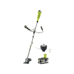 Pack Ryobi débroussailleuse 18V One+ LithiumPlus RBC18X20B4F - 1 batterie 5.0Ah RB18L50 - tête complète simple fil diamètre 1,6mm RAC114
