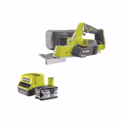 Présentation : Pack RYOBI rabot 18V One+ 82mm R18PL-0 - 1 batterie 4.0Ah - 1 chargeur rapide 2.0Ah RC18120-140, est idéal pou ...