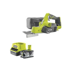 Ryobi - Pack rabot 18V One+ 82mm R18PL-0 - 1 batterie 4.0Ah - 1 chargeur rapide 2.0Ah RC18120-140