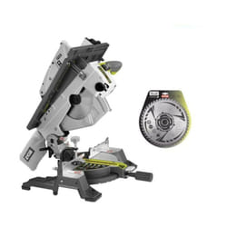 Pack Ryobi scie sur table et onglet électrique 1800W 254mm RTMS1800-G - lame carbure pour scies à coupe d'onglet 254mm SB254T48A1