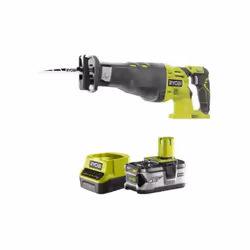 Présentation : Pack RYOBI Scie sabre 18V One+ R18RS-0 - 1 batterie 4.0Ah - 1 chargeur rapide 2.0Ah RC18120-140, la scie sabre ...
