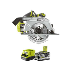 Pack RYOBI Scie circulaire Brushless 18V One+ 60mm R18CS7-0 - 1 batterie 5.0Ah - 1 chargeur rapide 2.0Ah RC18120-150