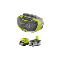 Ryobi - Pack Radio d'atelier stéréo 18V One+ R18RH-0 - 1 batterie 4.0Ah - 1 chargeur rapide 2.0Ah RC18120-140