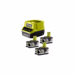 Présentation : Pack batterie RYOBI 18V One+ 5.0Ah Lithium-ion RB18L50 - 2 batteries 18V One+ 5.0Ah LithiumPlus - 1 chargeur r ...