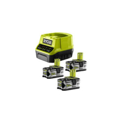 RYOBI Pack batterie 18V One+ 5.0Ah Lithium-ion RB18L50 - 2 batteries 18V One+ 5.0Ah LithiumPlus - 1 chargeur rapide 2.0Ah RC18120-250