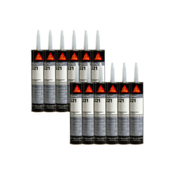 Sika - Lot de 12 colles mastic multi-usages flex 221 - Blanc - 300ml