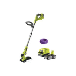Pack RYOBI coupe bordures hybride 18V One+ - 1 batterie 2.5Ah LithiumPlus - 1 chargeur rapide - bobine fil rond 15m diamètre 1.6mm violet universel