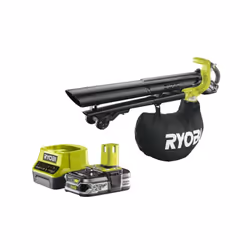 Description générale Pack RYOBI Souffleur aspiro-broyeur 18V One+ Brushless OBV18 - 1 Batterie 2.5Ah - 1 Chargeur rapide RC18 ...