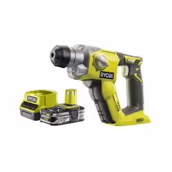 Présentation : Pack RYOBI Marteau perforateur 18V One+ R18SDS-0 - 1 Batterie 2.5Ah - 1 Chargeur rapide RC18120-125 , Les 4 mo ...