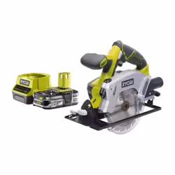 Présentation : Pack RYOBI Scie circulaire 18V One+ diamètre 150 mm RWSL1801M - 1 Batterie 2.5Ah - 1 Chargeur rapide RC18120-1 ...