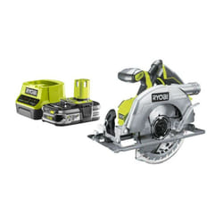 Ryobi - Pack Scie circulaire brushless 18V One+ 60mm - 1 Batterie 2.5Ah - 1 Chargeur rapide RC18120-125