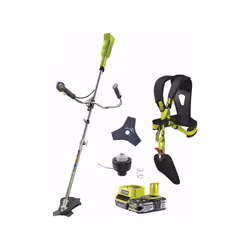 Description générale Le pack RYOBI avec une débroussailleuse 18V One+ OBC1820B, une batterie 2.5Ah et un chargeur rapide RC18 ...