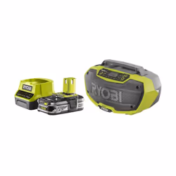 Présentation : Pack RYOBI Radio d'atelier 18V One+ R18RH-0 - 1 Batterie 2.5Ah - 1 Chargeur rapide RC18120-125 , Ce pack compr ...