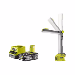 Présentation : Pack RYOBI Lampe LED modulable 850 lumens 18V One+ R18ALF-0 - 1 Batterie 2.5Ah - 1 Chargeur rapide RC18120-125 ...