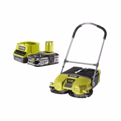Présentation : Pack RYOBI Balayeuse motorisée 18V One+ 533 mm R18SW3-0 - 1 Batterie 2.5Ah - 1 Chargeur rapide RC18120-125 , b ...