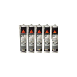 Sika - Lot de 5 Colles mastic flex 522 Caravan - Blanc - 300ml
