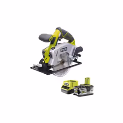 Présentation : Pack RYOBI Scie circulaire 18V One+ diamètre 150 mm RWSL1801M - 1 batterie 5.0Ah - 1 chargeur rapide 2.0Ah RC1 ...