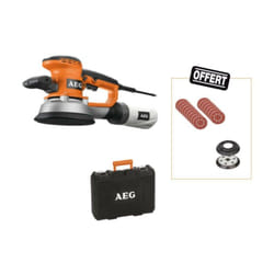 AEG - Pack Ponceuse excentrique 150mm 440 w ex 150 ed set - 25 abrasifs un plateau de ponçage et une jupe offerts