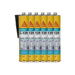 Sika - Lot de 6 mastic-colle à prise rapide flex g 139 - Noir - 300ml