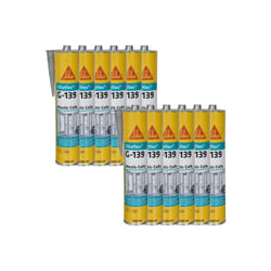 Sika - Lot de 12 mastic-colle à prise rapide flex g 139 - Gris béton - 300ml