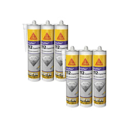 Lot de 6 colles mastic Sika Sika flex-112 Crystal clear - Transparent - 290ml