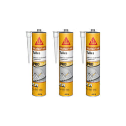 Sika - Lot de 3 colles souple pour tuiles flex 145 - 490g