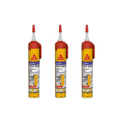 Sika - Lot de 3 mastics colle multi-usages flex 11 fc Purform - sans pistolet - Gris béton - 260 g