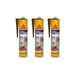 Sika - Lot de 3 mastics colle flex pro 11 fc Purform - Marron - 300ml