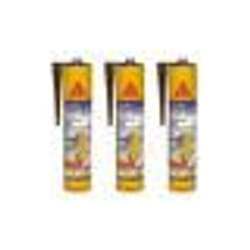 Lot de 3 mastics colle multi-usages SIKA Sikaflex 11 FC Purform - Marron - 300 ml