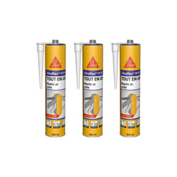 Sika - Lot de 3 mastics colles multi-usages flex 11 fc Purform - Blanc - 300 ml