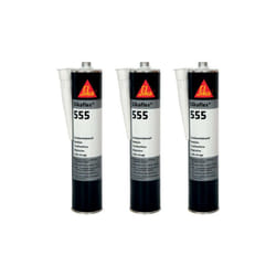 Sika - Lot de 3 colles de vitrage flex 555 - Noir - 300ml
