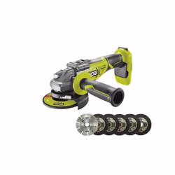 Présentation : Le Pack RYOBI Meuleuse d'angle brushless 18 V One+ - sans batterie ni chargeur R18AG7-0 - Kit 6 disques 125 mm ...