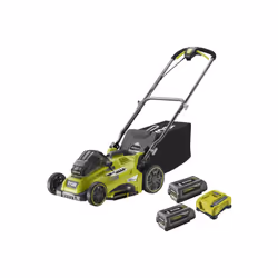 Présentation : Pack RYOBI Tondeuse 36V RLM36X41H50PG - 2 Batteries 36V LithiumPlus 4.0Ah - 5.0Ah - 1 Chargeur , tondeuse aux ...