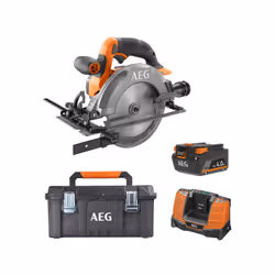 P résentation : Pack AEG 18V - Scie circulaire Subcompact Brushless 165 mm - Batterie 4.0 Ah - Chargeur - Caisse de rangement ...