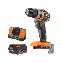 P résentation : Pack AEG 18V - Perceuse percussion Brushless Subcompact - Batterie 4.0 Ah - Chargeur , pour réaliser vos trav ...